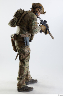  Photos Frankie Perry with AKM aiming gun shooting standing whole body 0006.jpg